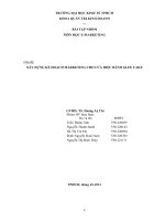 XÂY DỰNG KẾ HOẠCH MARKETING CHO CỬA HIỆU BÁNH GLEE CAKE