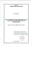 Tiếp tục nghiên cứu thành phần hóa học của lá đơn lá đỏ và tác dụng chống oxy hóa trên máu người