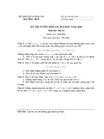Đề thi cao học đại số 2006 2009