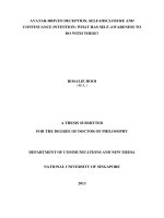 Avatar driven deception, self disclosure and continuance intention what has self awareness to do with these 
