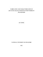 Fabrication and characterization of advanced ALGaNGaN high electron mobility transistors 