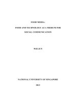 Food media food and technology as a medium for social communication 