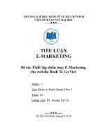 Thiết lập chiến lược E Marketing  cho website Book To Go Viet