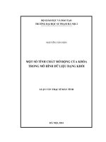 Một số tính chất mở rộng của khóa trong mô hình dữ liệu dạng khối