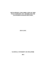 Development and fabrication of thin film composite (TFC) membranes for engineered osmosis processes 