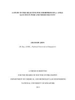 A STUDY IN THE SELECTIVE POLYMORPHISM OF a  AND b GLYCINE IN PURE AND MIXED SOLVENT 