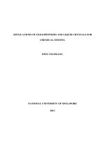 Applications of oligopeptides and liquid crystals for chemical sensing 