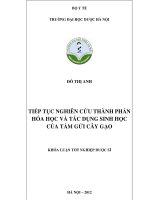 Tiếp tục nghiên cứu thành phần hoá học tác dụng sinh học của tầm gửi cây gạo