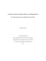 A genealogy of japanese solidarity discourse on philippine history war with america and area studies in the cold war 
