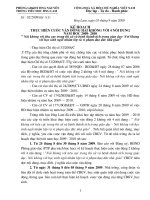 KẾ HOẠCH THỰC HIỆN CUỘC VẬN ĐỘNG 2 KHÔNG VỚI 4 NỘI DUNG   NĂM HỌC 2009 2010 (đầy đủ )