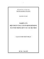 Nghiên cứu biện pháp nâng cao ổn định khí động flutter trong kết cấu cầu hệ treo