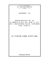 Đánh giá công tác bồi thường, giải phóng mặt bằng dự án đường quốc lội 3 mới hà nội   thái nguyên đoạn qua phường thịnh đán và phường tân lập
