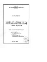 Nghiên cứu về thực vật và thành phần hoá học của vị thuốc bọ mắm