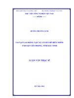 TAI nạn LAO ĐỘNG tại các cơ sở CHẾ BIẾN NHÔM ở HUYỆN yên PHONG, TỈNH bắc NINH