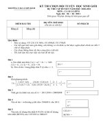 De thi chon doi tuyen Ca sio