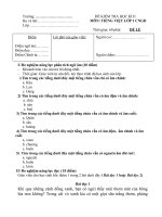 Đề Kiểm tra cuối Học kỳ II Tiếng Việt Công nghệ lớp 1 6A