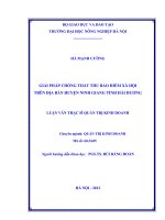 Giải pháp chống thất thu bảo hiểm xã hội trên địa bàn huyện ninh giang tỉnh hải dương