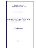 Quản lý thu bảo hiểm xã hội đối với các doanh nghiệp ngoài quốc doanh trên địa bàn thị xã chí linh, tỉnh hải dương