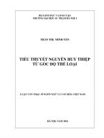 Tiểu thuyết nguyễn huy thiệp từ góc độ thể loại