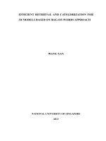 Efficient retrieval and categorization for 3d models based on bag of words approach 