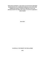 The development and study of titanium dioxide based buoyant composite photocatalyts for improved applications in photocatalytic degradation of organic pollutants in aqueous solutions 
