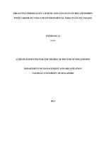 Proactive personality genetic influences in its relationships with career success and environmental impacts on its change 