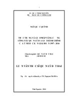 Thực trạng và giải pháp tăng cường công tác quản lý địa giới hành chính của tỉnh bắc kạn giai đoạn 1997   2016