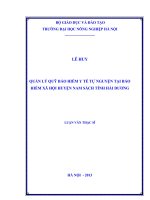 Quản lý quỹ bảo hiểm y tế tự nguyện tại bảo hiểm xã hội huyện nam sách tỉnh hải dương