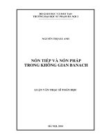 Nón tiếp và nón pháp trong không gian banach