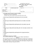 Đề Kiểm tra cuối Học kỳ II Tiếng Việt Công nghệ lớp 1 6B