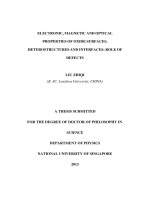 Electronic, magnetic and optical properties of oxide surfaces, heterostructures and interfaces role of defects 