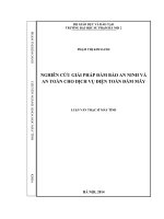 Nghiên cứu giải pháp đảm bảo an ninh và an toàn cho dịch vụ điện toán đám mây