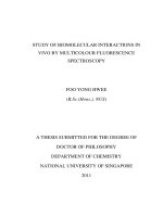 Study of biomolecular interactions in vivo by multicolour fluorescence spectroscopy 