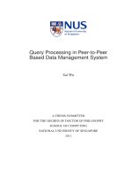 Query processing in peer to peer based data management system 