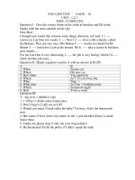 english test 1,2,3 lớp 10