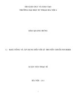 Ck  khả tổng và áp dụng đối với lý thuyết chuỗi fourier