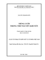 Tiếng cười trong thơ nguyễn khuyến (LV01383)
