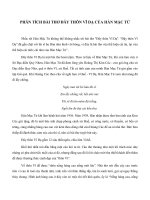 phân tích bài thơ đây thôn vĩ dạ của hàn mac tử