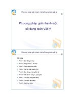 PHUONG PHAP GIAI NHANH CAC BÀI TOAN  VAT LY TAP 1