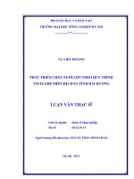 Phát triển chăn nuôi lợn theo quy trình vietgahp trên địa bàn tỉnh hải dương