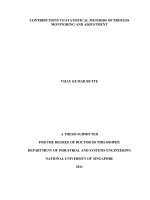 Contributions to statistical methods of process monitoring and adjustment 