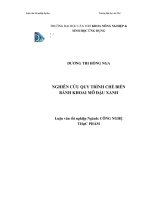 Nghiên cứu quy trình chế biến bánh khoai mỡ đậu xanh