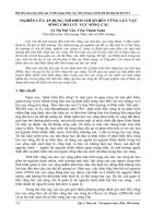 NGHIÊN cứu áp DỤNG THÍ điểm CHỈ số bền VỮNG lưu vực SÔNG CHO lưu vực SÔNG cầu 