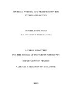Ion beam writing and modification for integrated optics 