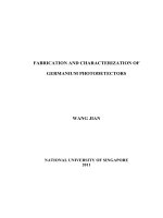 Fabrication and characterization of germanium photodetectors 
