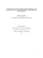 A quantitative assessment of arboreality in tropical amphibians across an 