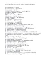 Từ vựng Tiếng anh chuyên ngành kế toán tài chính