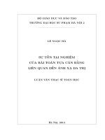 Sự tồn tại nghiệm của bài toán tựa cân bằng liên quan đến ánh xạ đa trị