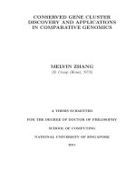 Conserved gene cluster discovery and applications in comparative genomics 
