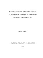 Relapse prediction in childhood acute lymphoblastic leukemia by time series gene expression profiling 